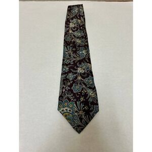 Christian Dior Monsieur‎ Necktie Mens Floral Multicolor Silk Vintage Paisley